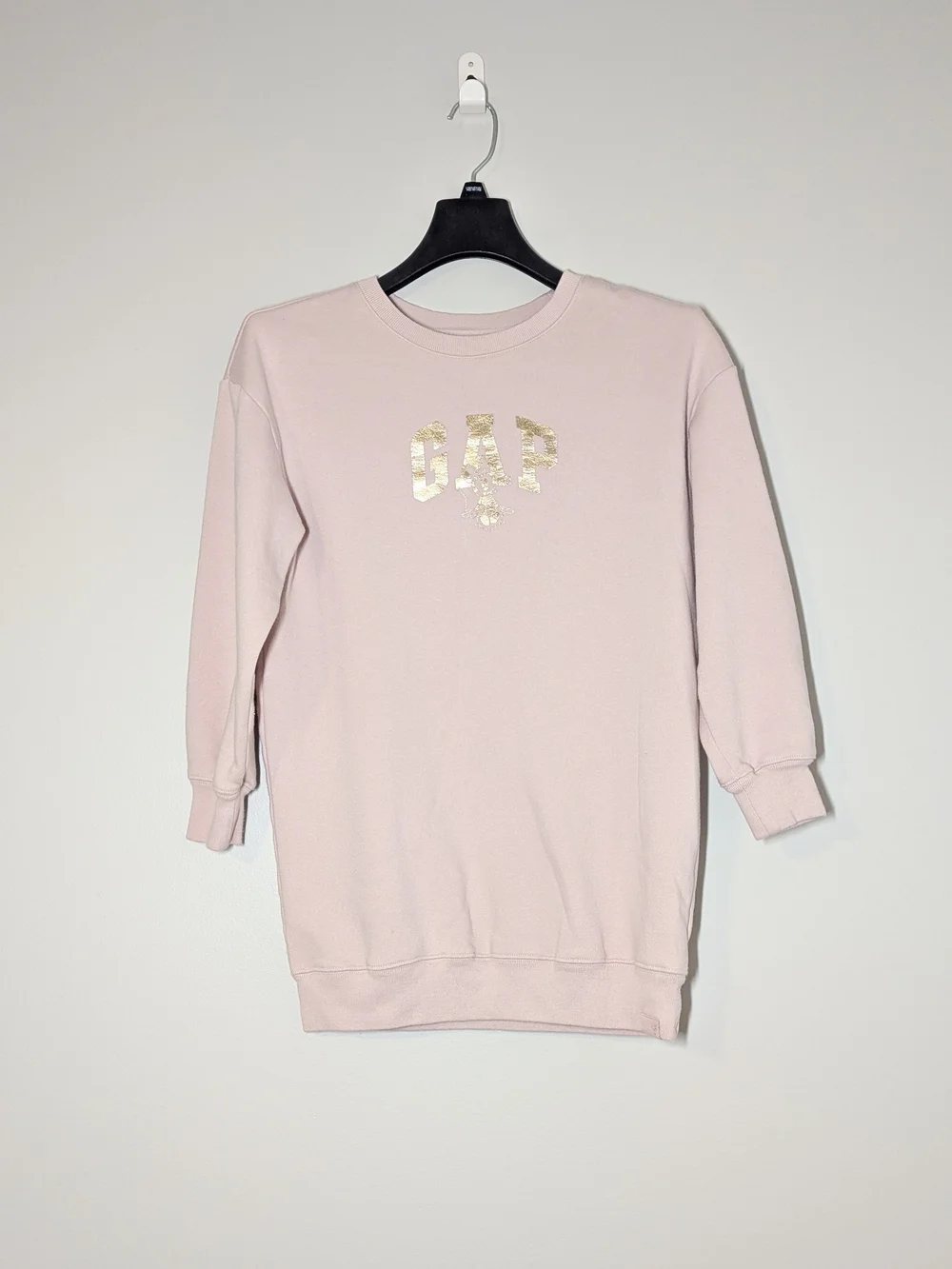 EUC Gap x Disney Kids Crewneck Sweatshirt Dress Pink Large 10-12 Minnie Vacation